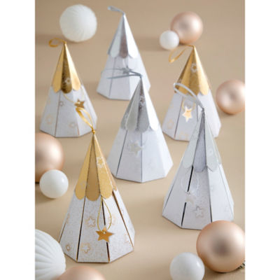 Premium Tree-Shaped Christmas Crackers - Set of 6