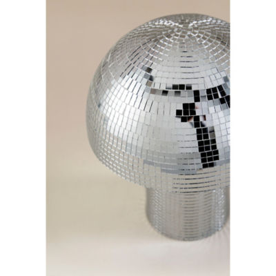 Silver-Tone Disco Mushroom Table Lamp thumbnail 4