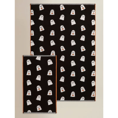 Black & White Halloween Ghost Cotton Towel Range