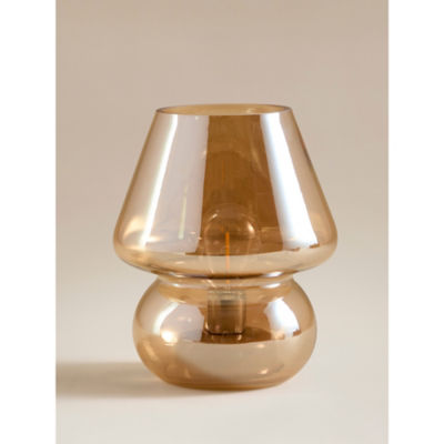 George Home Amber Mushroom Iridescent Table Lamp