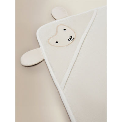 Cream Farm Life Sheep Cotton Hooded Towel thumbnail 4