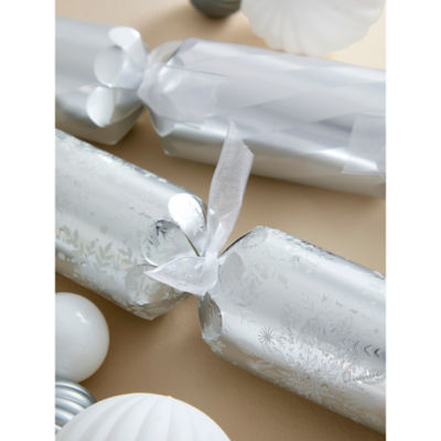 Premium Silver-Tone Christmas Crackers - Set of 6 thumbnail 4