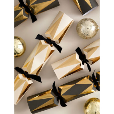 Gold-Tone Embossed Deluxe Christmas Cracker - Set of 6 thumbnail 3