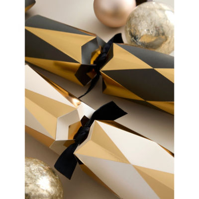 Gold-Tone Embossed Deluxe Christmas Cracker - Set of 6 thumbnail 4