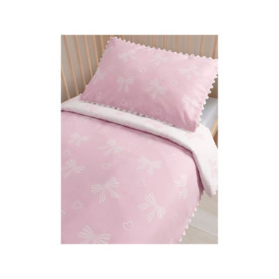 Pink Bows Ric Rac Toddler Reversible Duvet Set