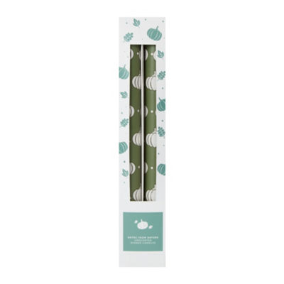 Green Pumpkin Taper Candles