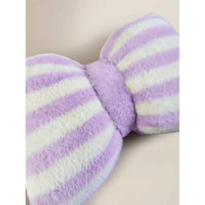 Pink & White Striped 3D Bow-Shaped Cushion thumbnail 4