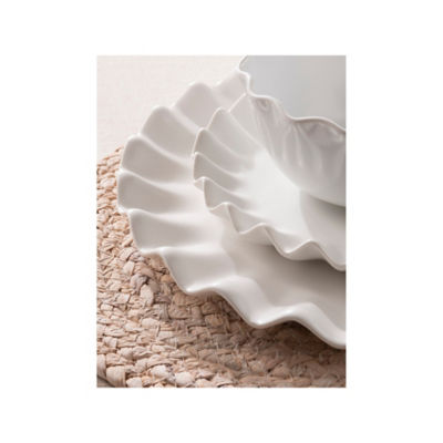 Stacey Solomon White Ruffle Dinner Set 12 Piece thumbnail 3