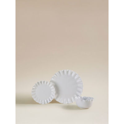 Stacey Solomon White Ruffle Dinner Set 12 Piece thumbnail 4
