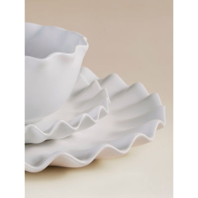 Stacey Solomon White Ruffle Dinner Set 12 Piece thumbnail 5