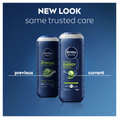 NIVEA Men Fresh Energy Shower Gel 500ml thumbnail 3