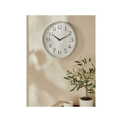 George Home White Beaded Clock