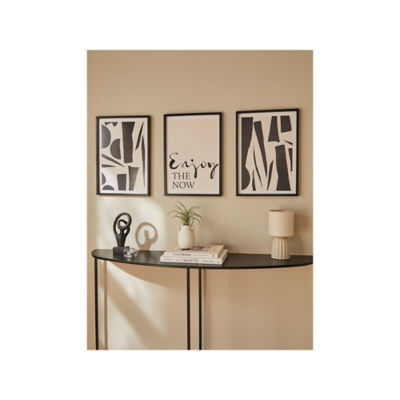 Monochrome Enjoy The Now A3 Framed Prints – Set of 3