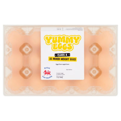 15 Mixed Weight Eggs 805g