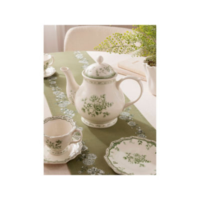 Stacey Solomon Green & White Teapot