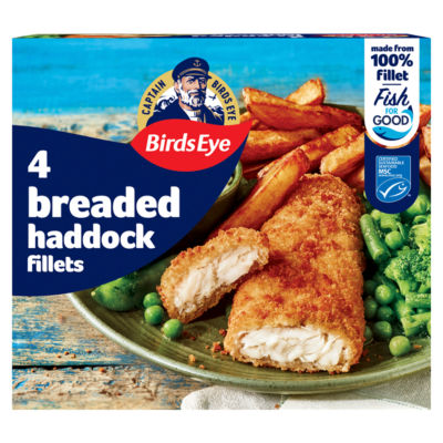 Birds Eye 4 Breaded Haddock Fillets 400g