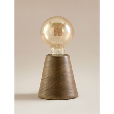 Tapered Bulb Wooden Table Lamp thumbnail 2