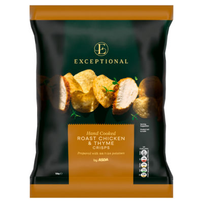Exceptional by  Hand Cooked Roast Chicken & Thyme Crisps 150g