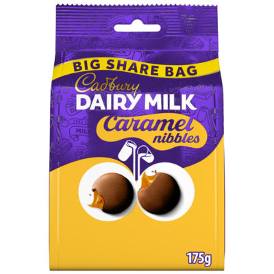 Dairy Milk Caramel Nibbles Chocolate Large Sharing Bag 175 g thumbnail 2