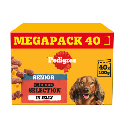 Senior Wet Dog Food Mixed Selection In Jelly 40 x 100g Pouch