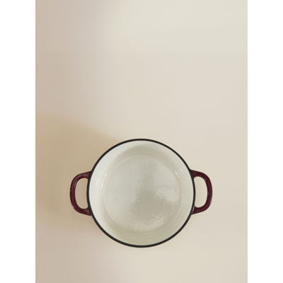 Burgundy Cast Iron Stockpot thumbnail 3