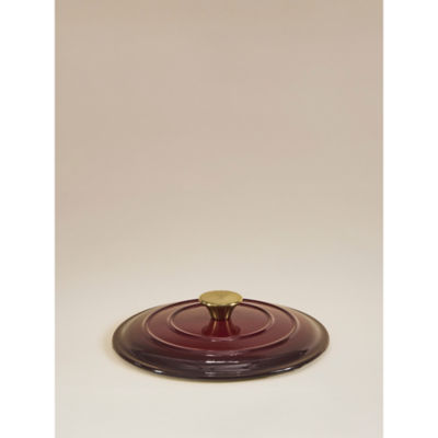 Burgundy Cast Iron Stockpot thumbnail 4