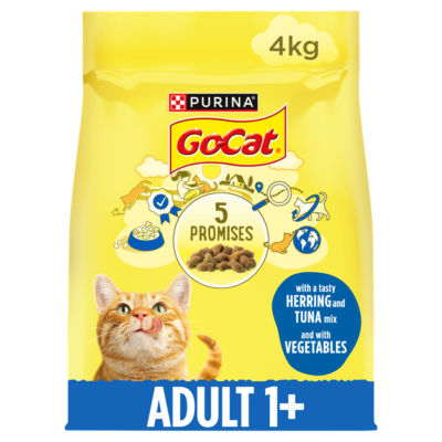 GO-CAT Herring with Vegetables Dry Cat Food 4kg