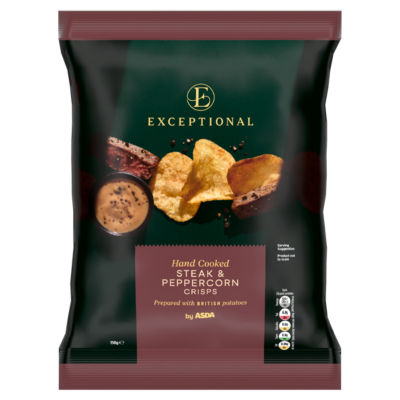 Exceptional by  Hand Cooked Steak & Peppercorn Crisps 150g thumbnail 2