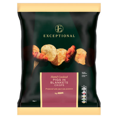 Exceptional by Hand Cooked Pigs in Blankets Crisps 150g
