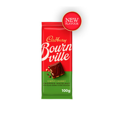 Bournville Chopped Hazelnut Dark Chocolate Bar 100g thumbnail 3