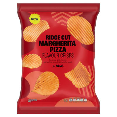 Ridge Cut Margherita Pizza Flavour Crisps 150g