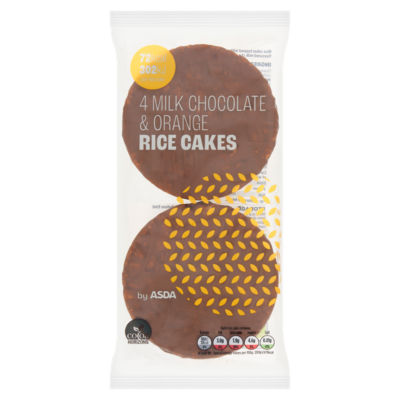 4 Milk Chocolate & Orange Rice Cakes 60g