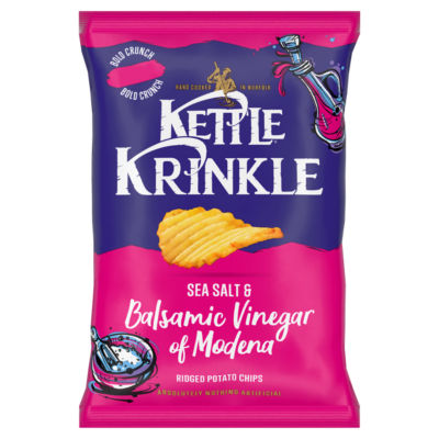Krinkle Sea Salt & Balsamic Vinegar of Modena Ridged Potato Chips 130g thumbnail 2