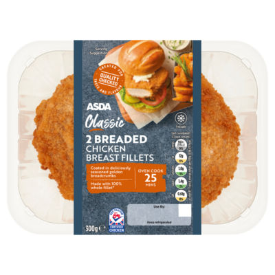 2 Classic Breaded Chicken Breast Fillets 300g