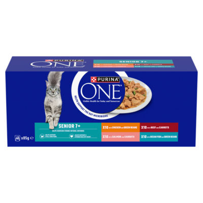 PURINA ONE Senior 7+ Mini Fillets Wet Cat Food 40x85g thumbnail 3