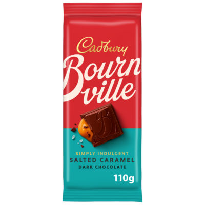 Bournville Salted Caramel Dark Chocolate Bar 110g thumbnail 2