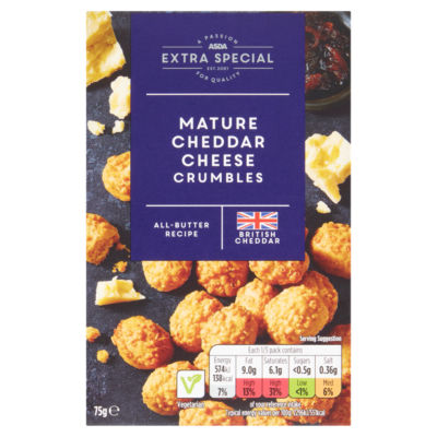 Mature Cheddar Cheese Crumbles 75g thumbnail 2