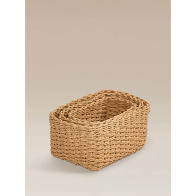 Natural Brown Woven Baskets - Set of 3 thumbnail 3