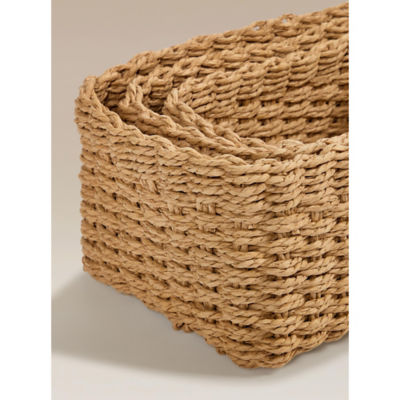 Natural Brown Woven Baskets - Set of 3 thumbnail 4