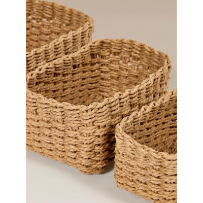 Natural Brown Woven Baskets - Set of 3 thumbnail 5