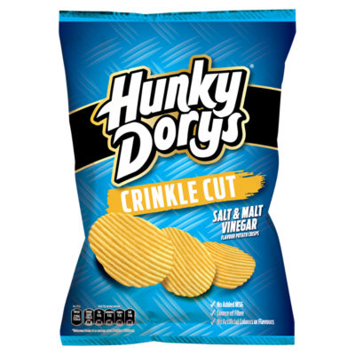 Crinkle Cut Salt & Malt Vinegar Flavour Potato Crisps 130g