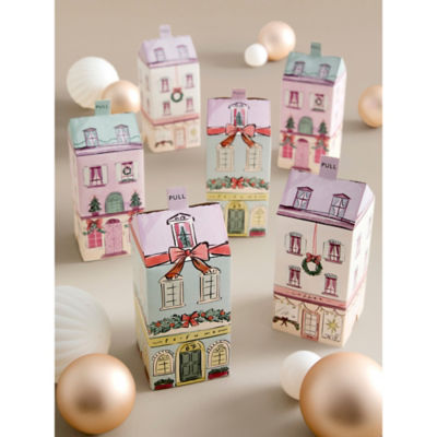 Premium Pink House Christmas Crackers - Set of 6
