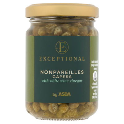Exceptional by ASDA Nonpareilles Capers with White Wine Vinegar 140g