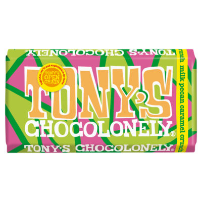 Tony's Chocolonely Milk Chocolate Crunch Pecan Caramel 180g