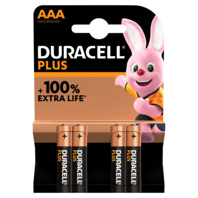 Plus Alkaline AAA Batteries, pack of 4 thumbnail 2