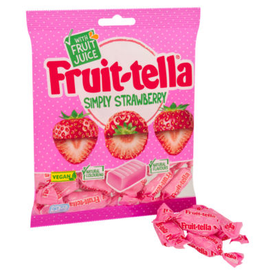 Fruittella Simply Strawberry Chews Sweets Sharing Bag