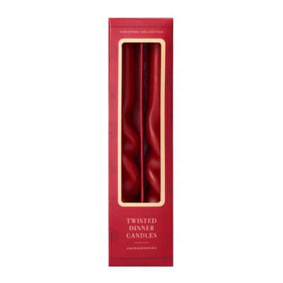 Spiced Berries & Mandarin Red Twist Tapers 2pk