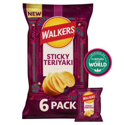 Sticky Teriyaki Flavour  Sharing Crisps Multipack 6x25g thumbnail 2