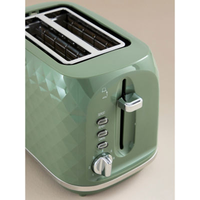 Green Diamond Textured 2-Slice Toaster thumbnail 3