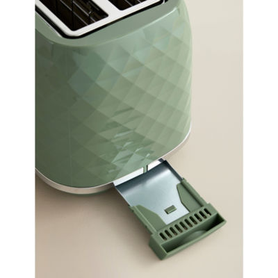 Green Diamond Textured 2-Slice Toaster thumbnail 4
